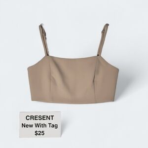 💫 CRESENT (Nordstrom)  Trendy Beige Ultra Crop Top NWT